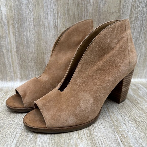 Lucky Brand Joal Shooties Womens 6.5 Brown Suede Leather Boho Ankle Boots Bootie - Picture 1 of 12